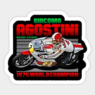 Giacomo Agostini Legend 70s Retro Sticker